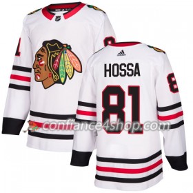 Adidas Maillot de Hockey Chicago Blackhawks Marian Hossa 81 2017-2018 Blanc Authentic - Homme